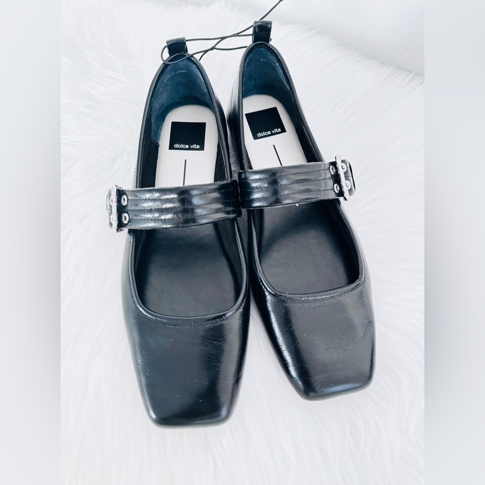 Dolce Vita Arora Ballet Mary Jane Patent Flats Sandals - Picture 8 of 15